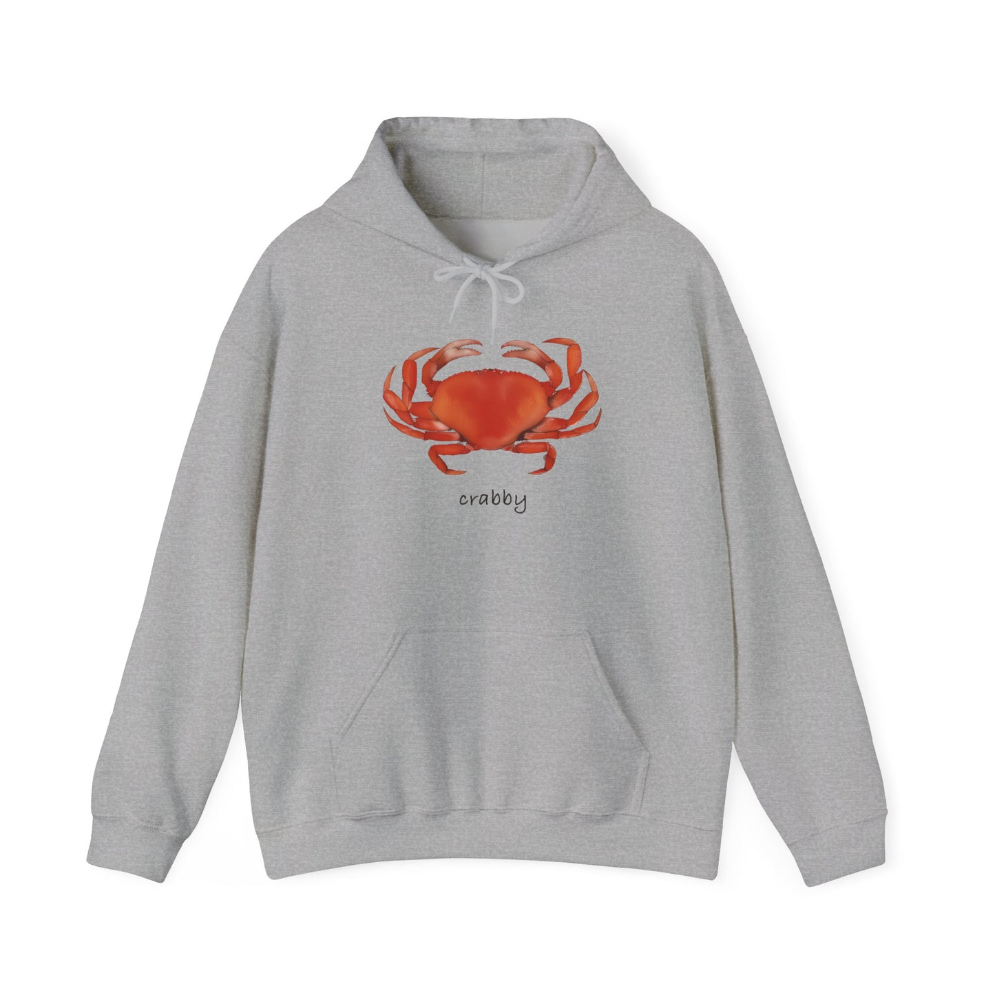 Crabby Unisex Hooded Sweatshirt | Cute Crab Design, Funny Gift for Crab Lovers, Cozy Apparel, Beach Day Outfit, Summer Style