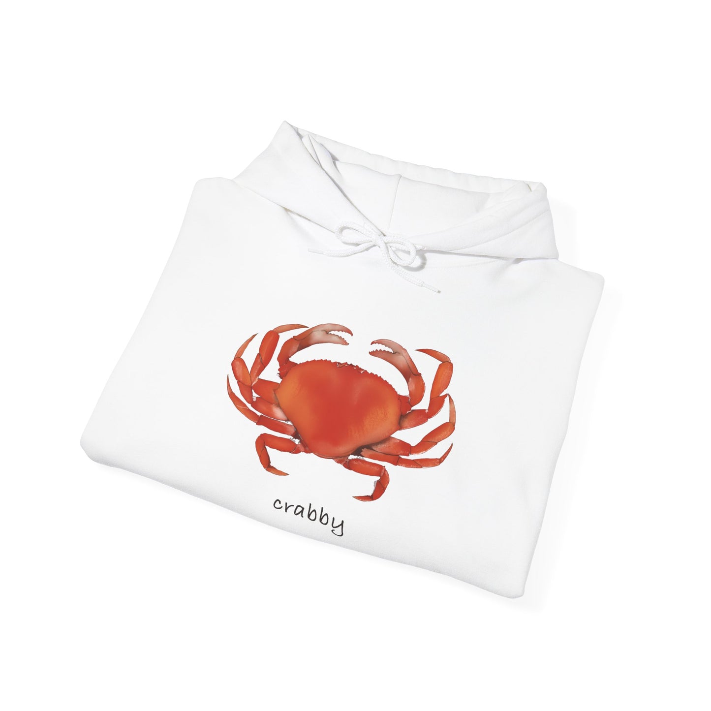 Crabby Unisex Hooded Sweatshirt | Cute Crab Design, Funny Gift for Crab Lovers, Cozy Apparel, Beach Day Outfit, Summer Style
