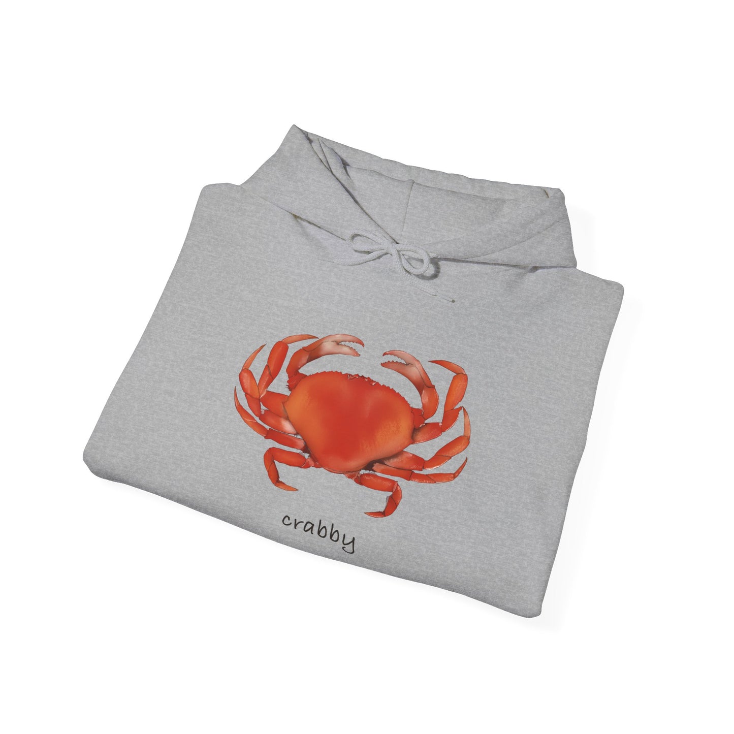 Crabby Unisex Hooded Sweatshirt | Cute Crab Design, Funny Gift for Crab Lovers, Cozy Apparel, Beach Day Outfit, Summer Style