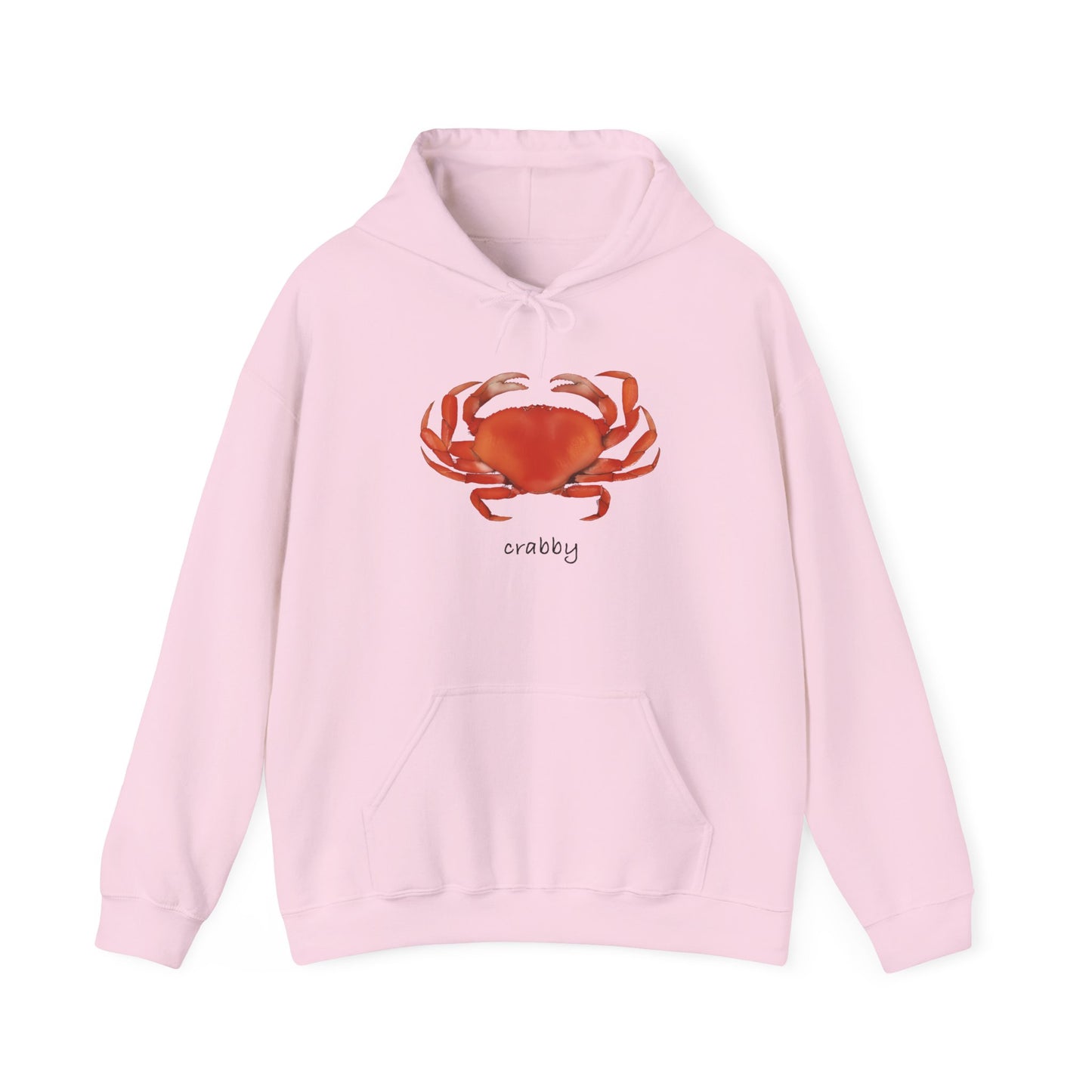 Crabby Unisex Hooded Sweatshirt | Cute Crab Design, Funny Gift for Crab Lovers, Cozy Apparel, Beach Day Outfit, Summer Style
