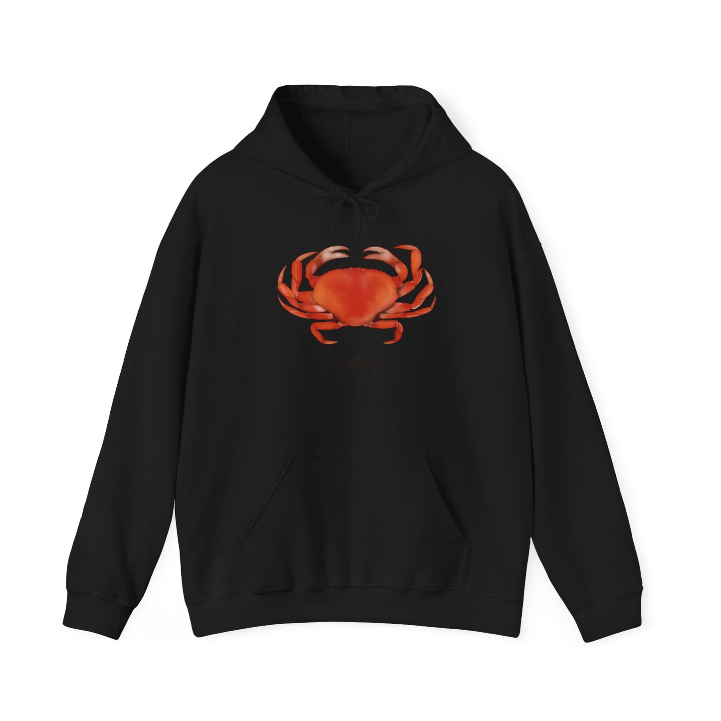 Crabby Unisex Hooded Sweatshirt | Cute Crab Design, Funny Gift for Crab Lovers, Cozy Apparel, Beach Day Outfit, Summer Style