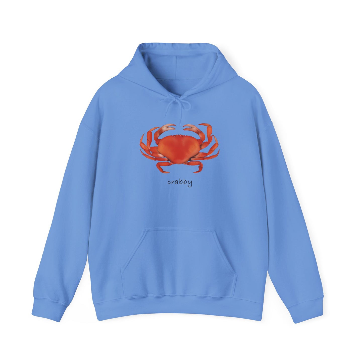 Crabby Unisex Hooded Sweatshirt | Cute Crab Design, Funny Gift for Crab Lovers, Cozy Apparel, Beach Day Outfit, Summer Style