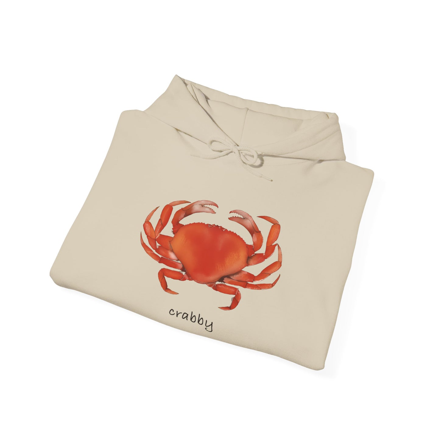 Crabby Unisex Hooded Sweatshirt | Cute Crab Design, Funny Gift for Crab Lovers, Cozy Apparel, Beach Day Outfit, Summer Style
