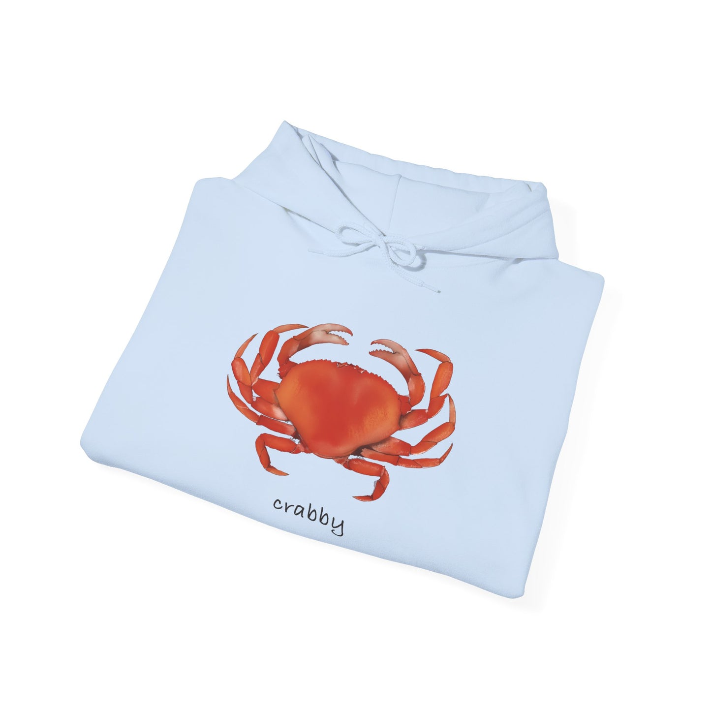 Crabby Unisex Hooded Sweatshirt | Cute Crab Design, Funny Gift for Crab Lovers, Cozy Apparel, Beach Day Outfit, Summer Style
