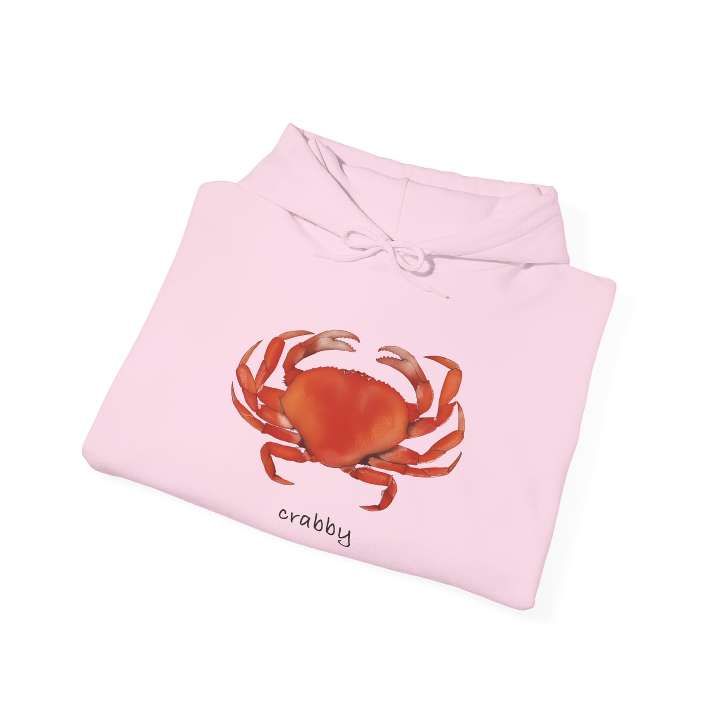 Crabby Unisex Hooded Sweatshirt | Cute Crab Design, Funny Gift for Crab Lovers, Cozy Apparel, Beach Day Outfit, Summer Style