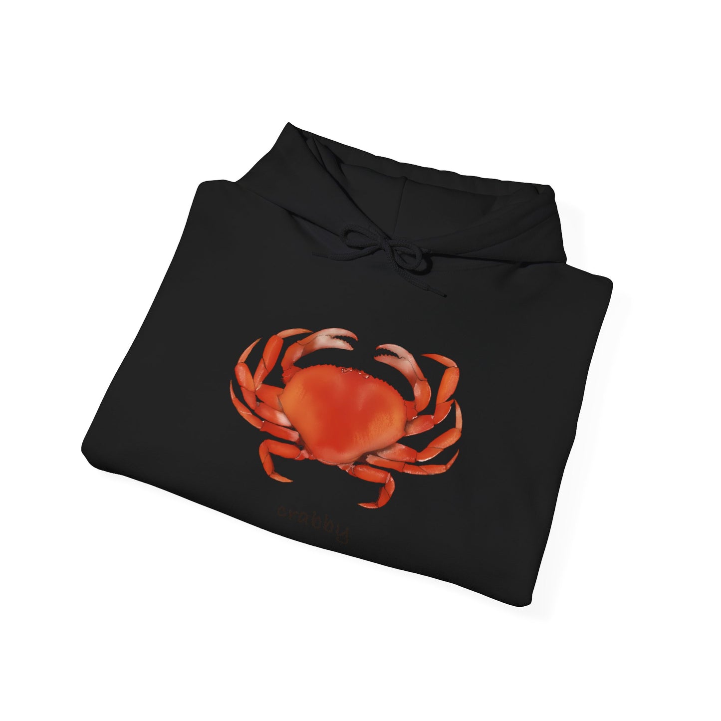 Crabby Unisex Hooded Sweatshirt | Cute Crab Design, Funny Gift for Crab Lovers, Cozy Apparel, Beach Day Outfit, Summer Style