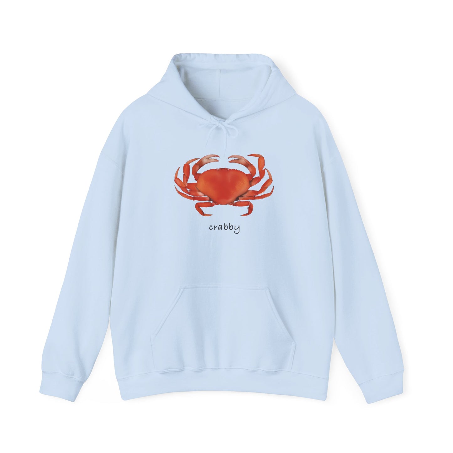 Crabby Unisex Hooded Sweatshirt | Cute Crab Design, Funny Gift for Crab Lovers, Cozy Apparel, Beach Day Outfit, Summer Style